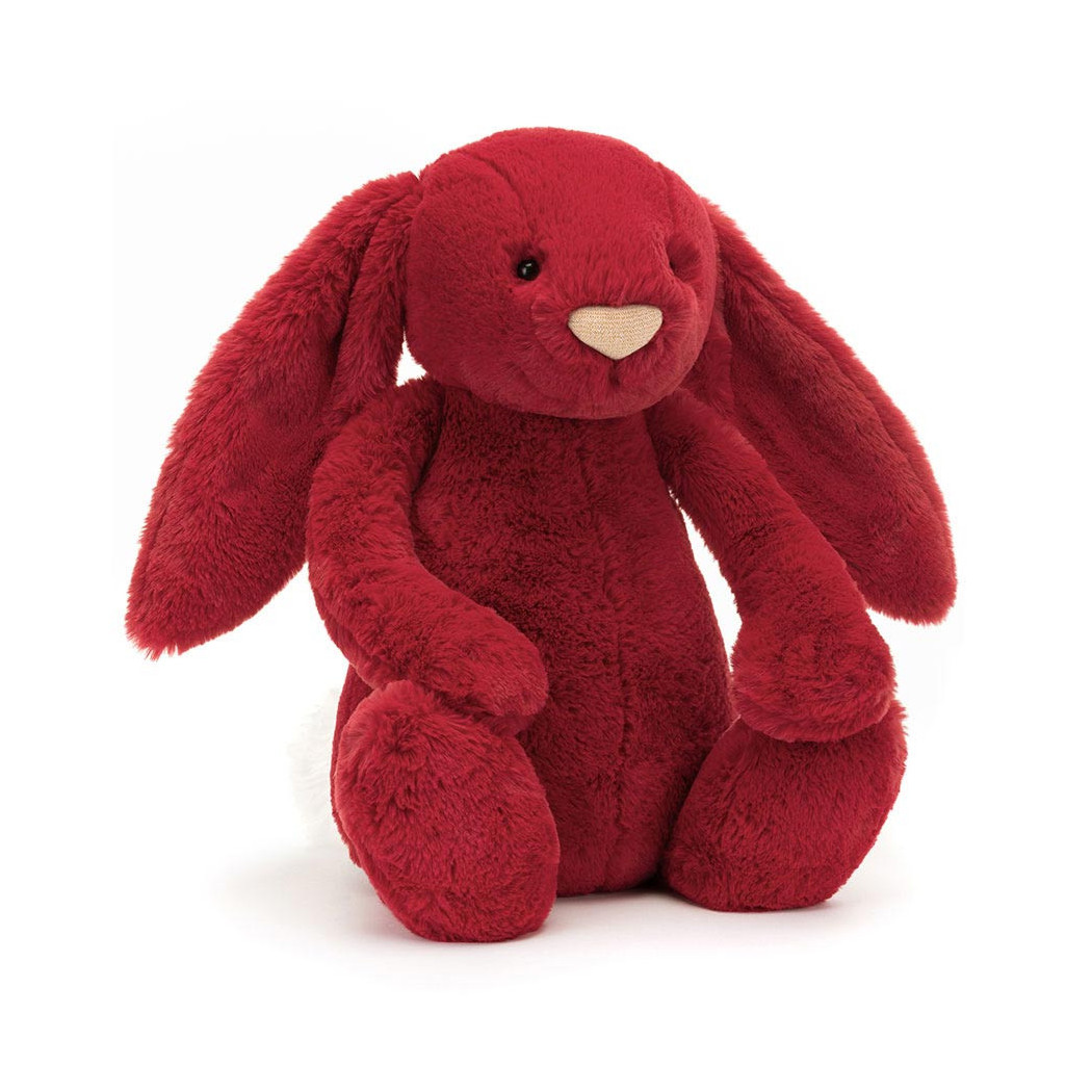 Scarlett - Lux Ogromny Żurawinowy Królik - 51 cm - Bordowy Króliczek Maskotka Przytulanka - JellyCat