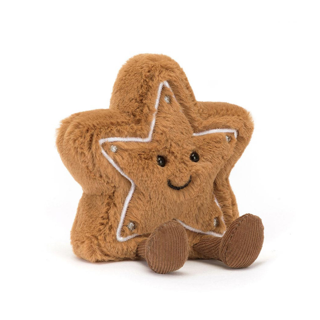 Pierniczek z Lukrem - 13 cm - Wesoła Piernikowa Gwiazdka Ciasteczko - Maskotka Przytulanka - Jellycat
