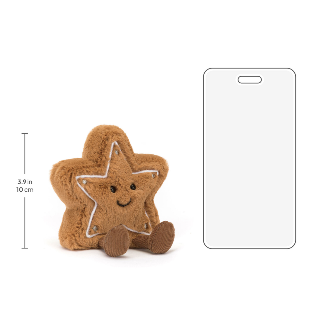 Pierniczek z Lukrem - 13 cm - Wesoła Piernikowa Gwiazdka Ciasteczko - Maskotka Przytulanka - Jellycat