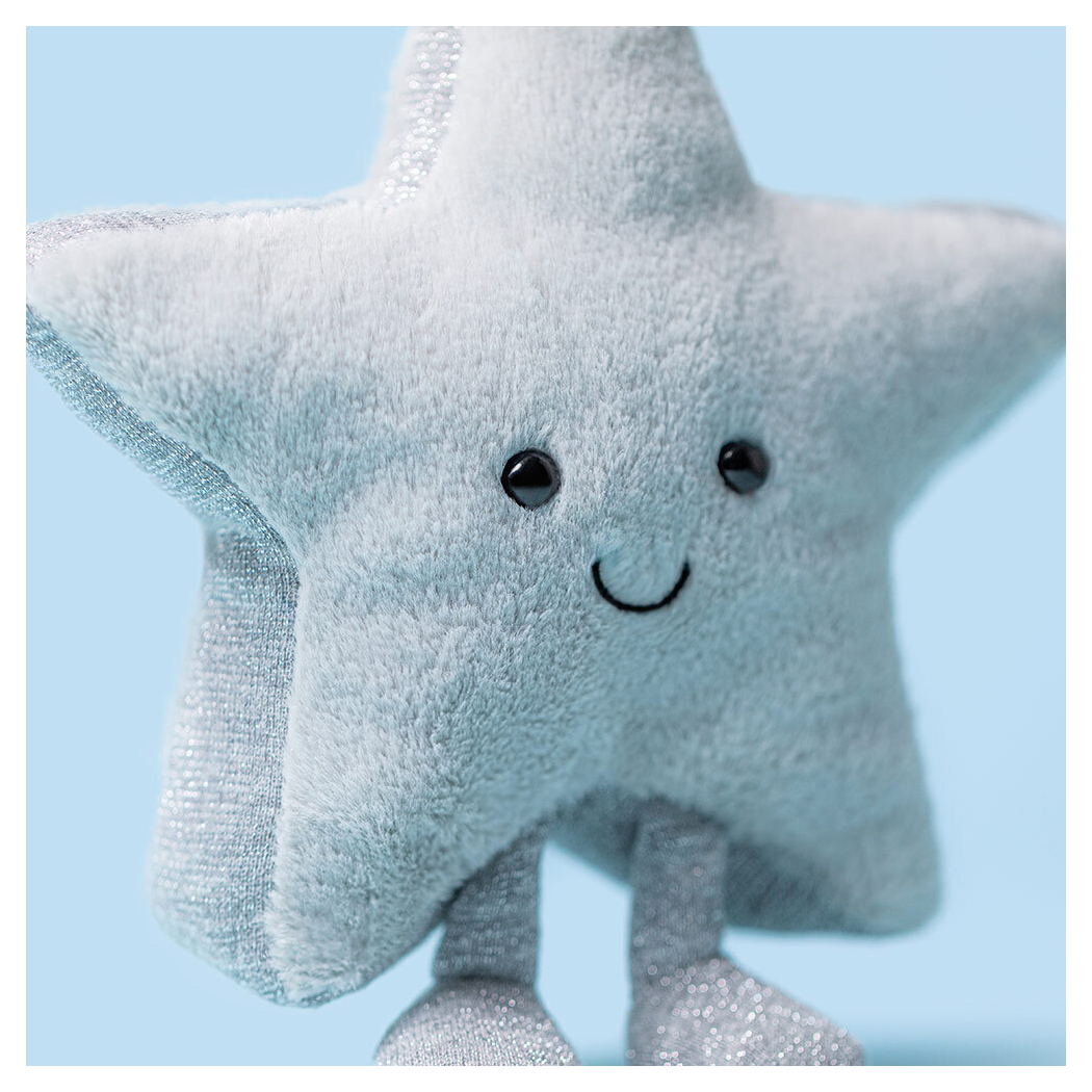 Wesoła Srebrna Gwiazdka - 17 cm - Maskotka Przytulanka - Jellycat