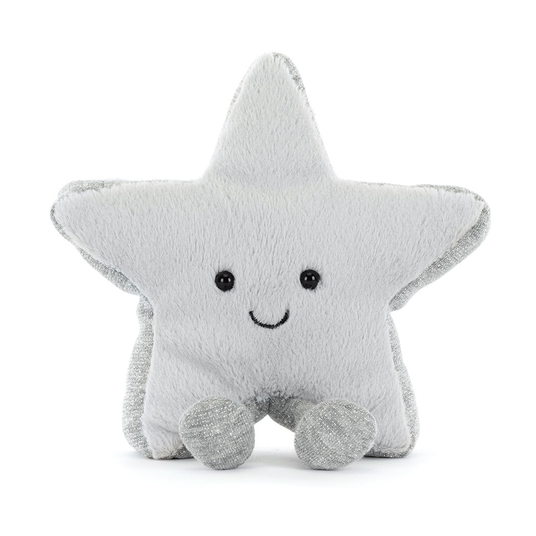 Wesoła Srebrna Gwiazdka - 17 cm - Maskotka Przytulanka - Jellycat