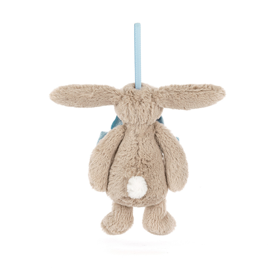 Beżowy Króliczek z Muszką - Zawieszka 13 cm - Pluszowa Maskotka Bombka - JellyCat