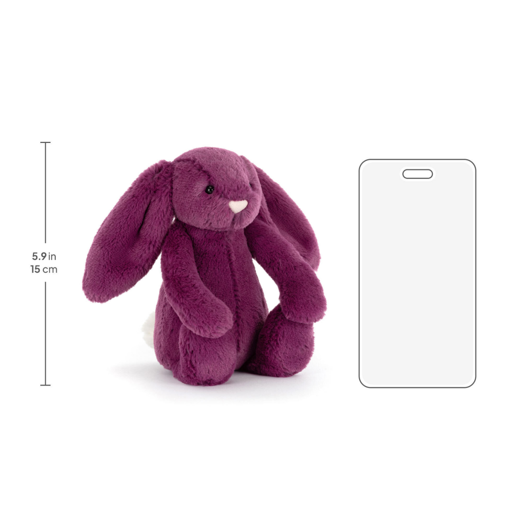 Liliowy Królik 18 cm - Purpurowy Króliczek Maskotka Przytulanka - JellyCat