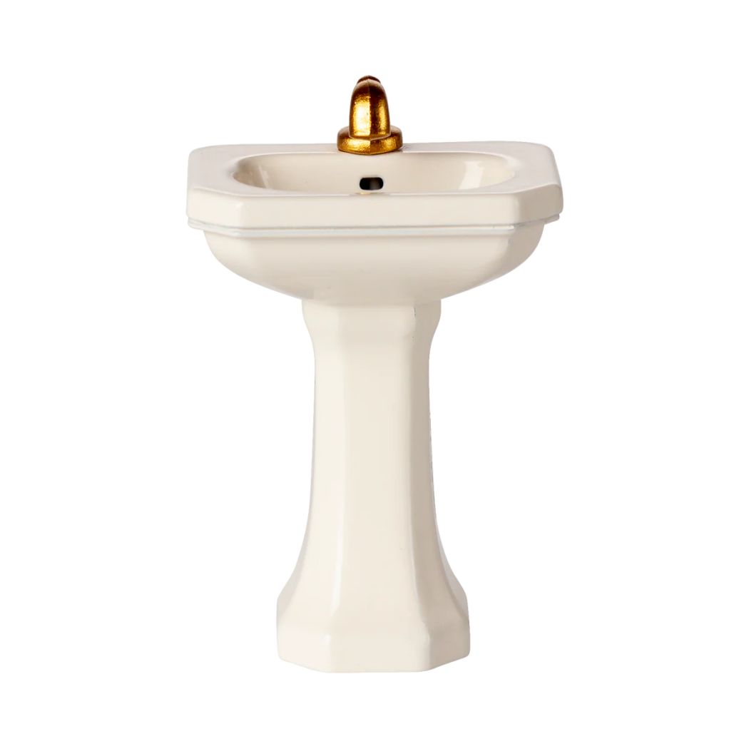 Umywalka do Łazienki dla Myszek - 7,5 cm - Złamana Biel - Wyposażenie Domku dla Myszek - Maileg