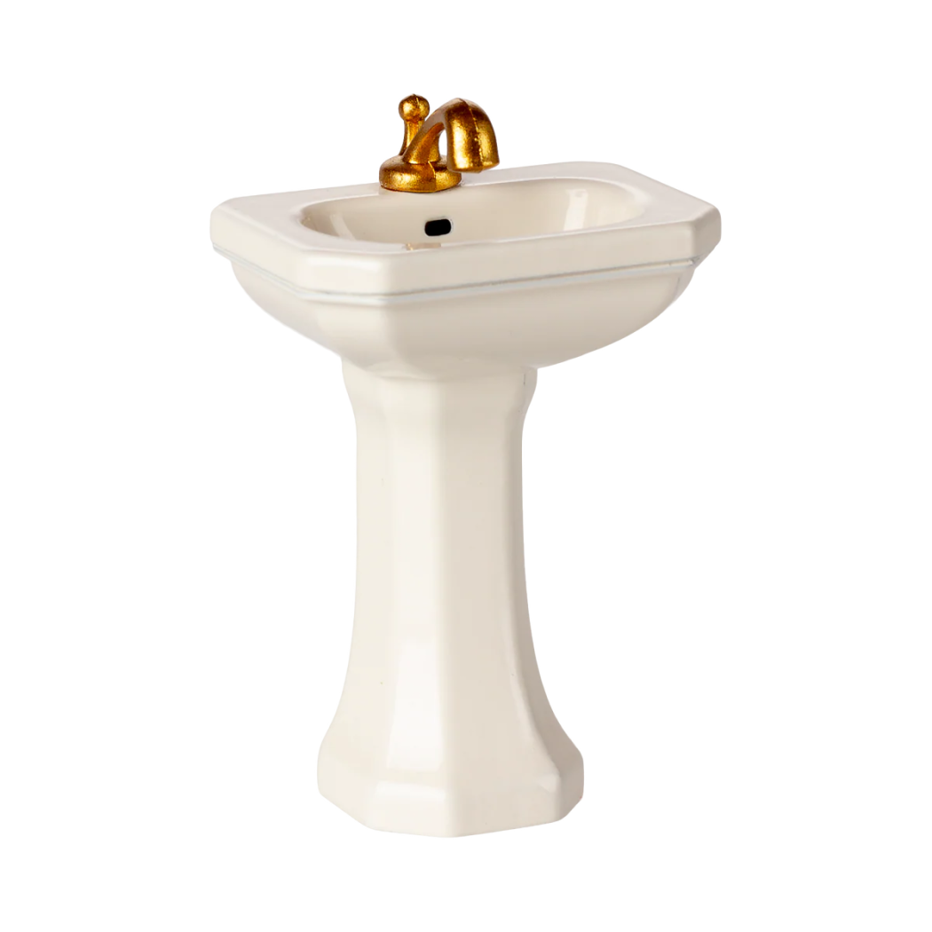 Umywalka do Łazienki dla Myszek - 7,5 cm - Złamana Biel - Wyposażenie Domku dla Myszek - Maileg