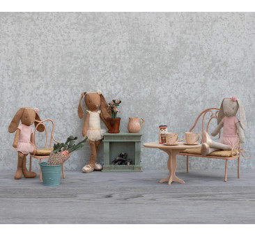 WYPRZEDAŻ Duże Krzesło dla Myszek Vintage z Poduchą - 16 cm - rozmiar Mini - Pudrowy Róż - Maileg