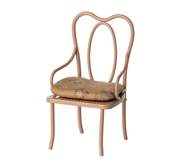 WYPRZEDAŻ Duże Krzesło dla Myszek Vintage z Poduchą - 16 cm - rozmiar Mini - Pudrowy Róż - Maileg