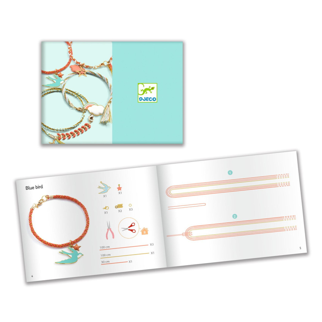 Celeste - Zestaw Do Tworzenia Bransoletek Japońską Metodą Kumihimo - Zrób to Sam DIY - Djeco