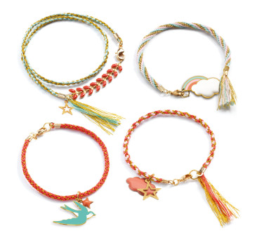 Celeste - Zestaw Do Tworzenia Bransoletek Japońską Metodą Kumihimo - Zrób to Sam DIY - Djeco