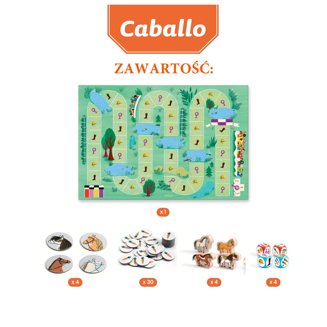 Caballo Cavaliada - Strategiczna Gra Planszowa dla Miłośników Koni - Djeco