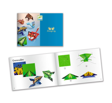 Skaczące Zwierzątka - Zestaw do Układania Origami z Instrukcją - Zrób to Sam DIY - Djeco