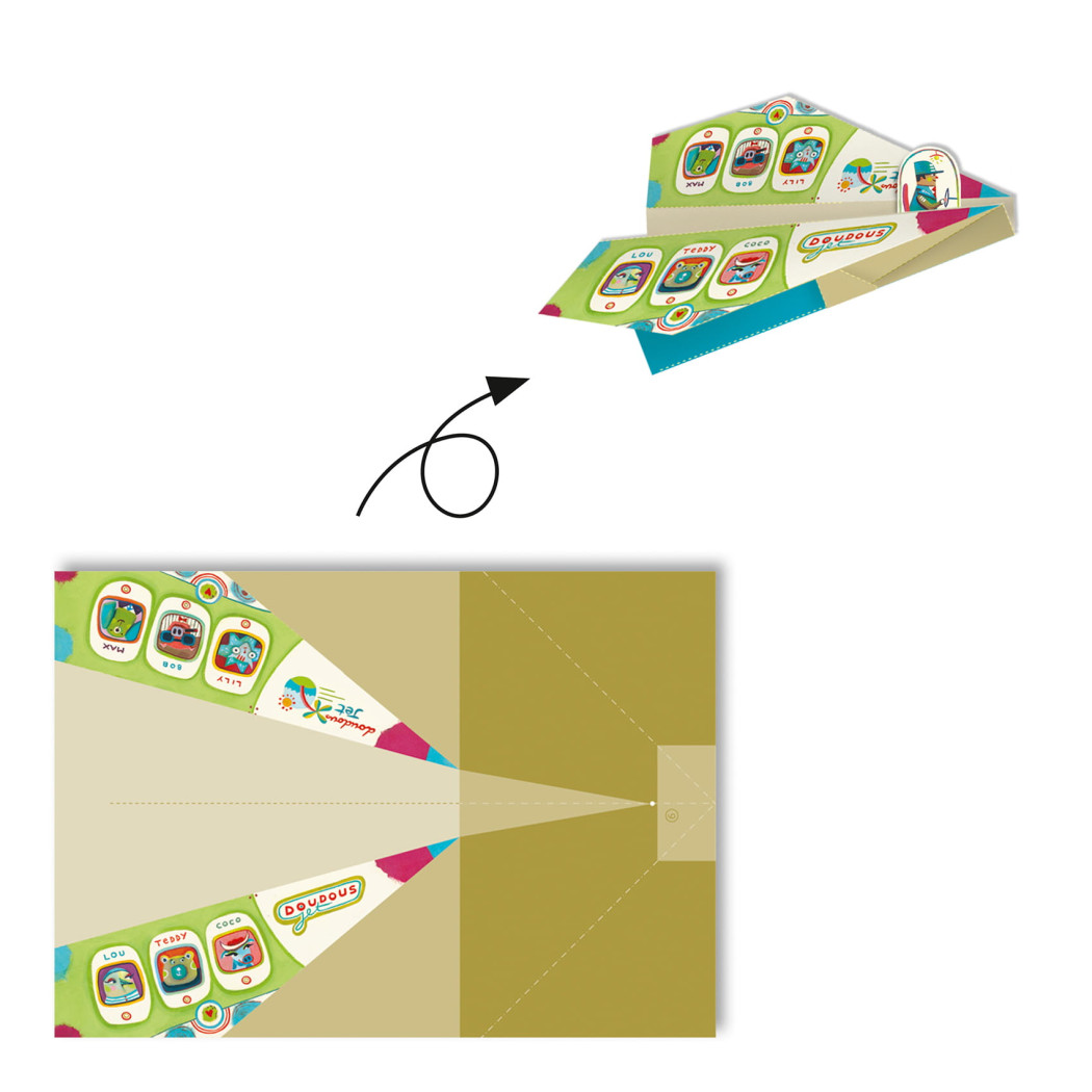 Samoloty - Zestaw do Układania Latających Samolotów z Instrukcją - Origami Zrób to Sam DIY - Djeco