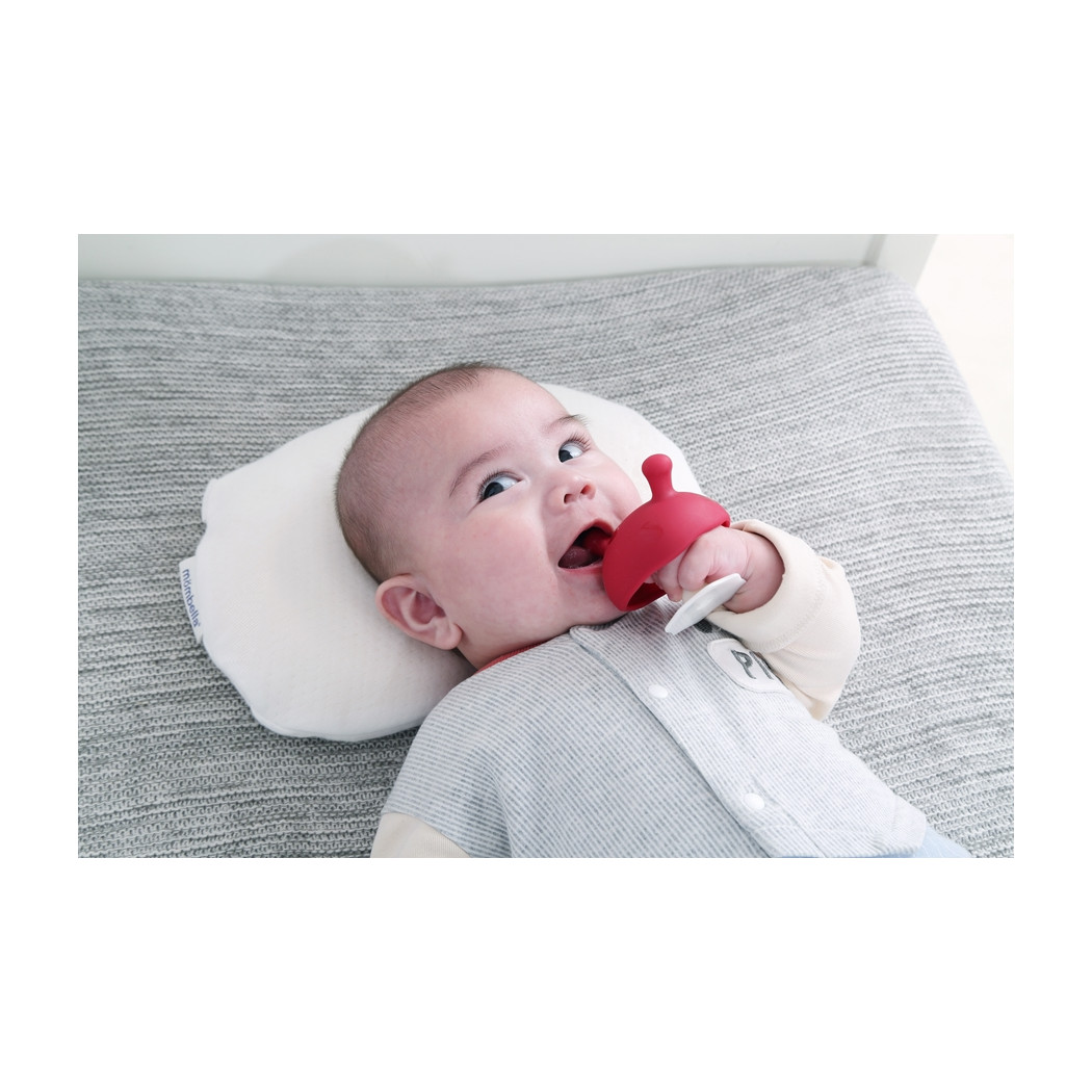 Owsiany - Beżowy - Gryzak Uspokajający Grzybek z Funkcją Smoczka - Mombella Mushroom