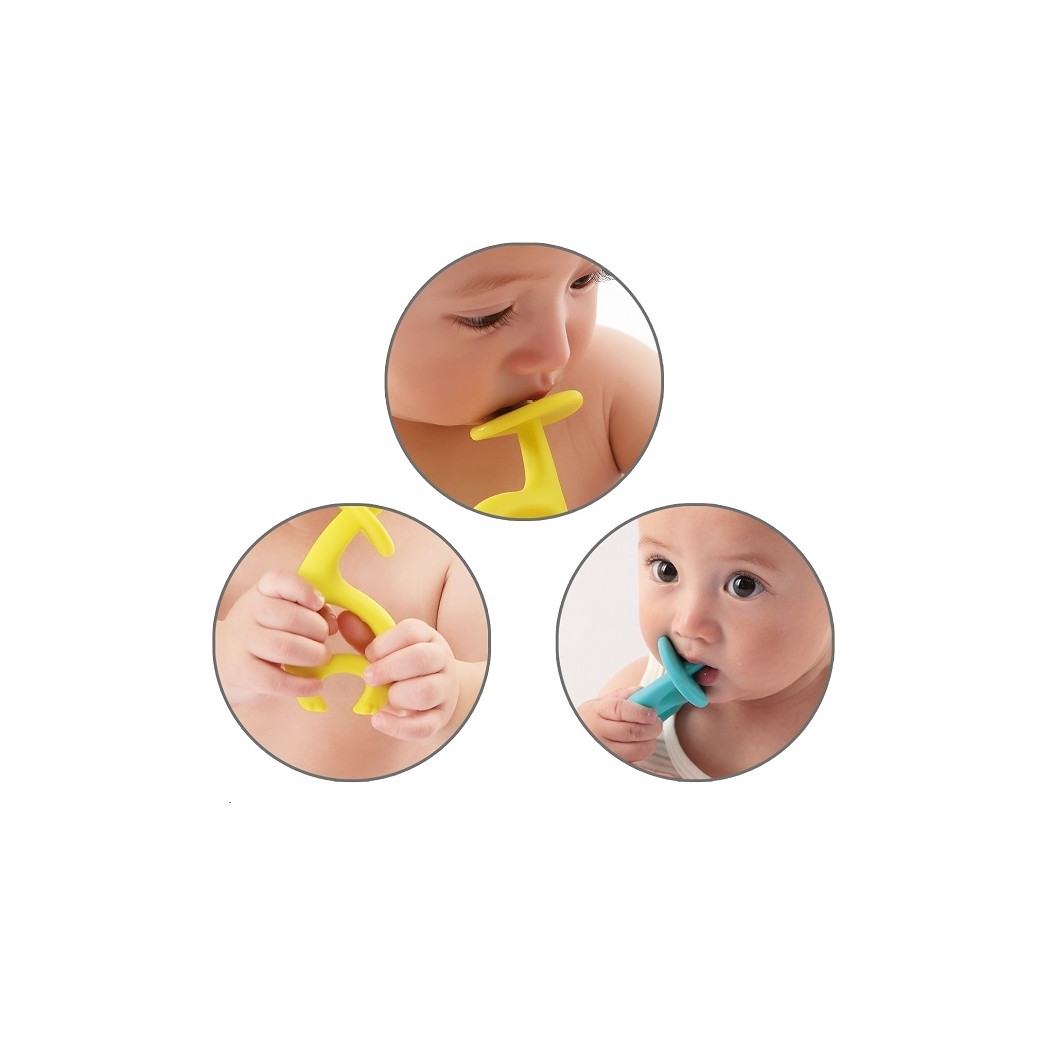 Eukaliptusowy Tańczący Słonik - Gryzak Silikonowy - Mombella