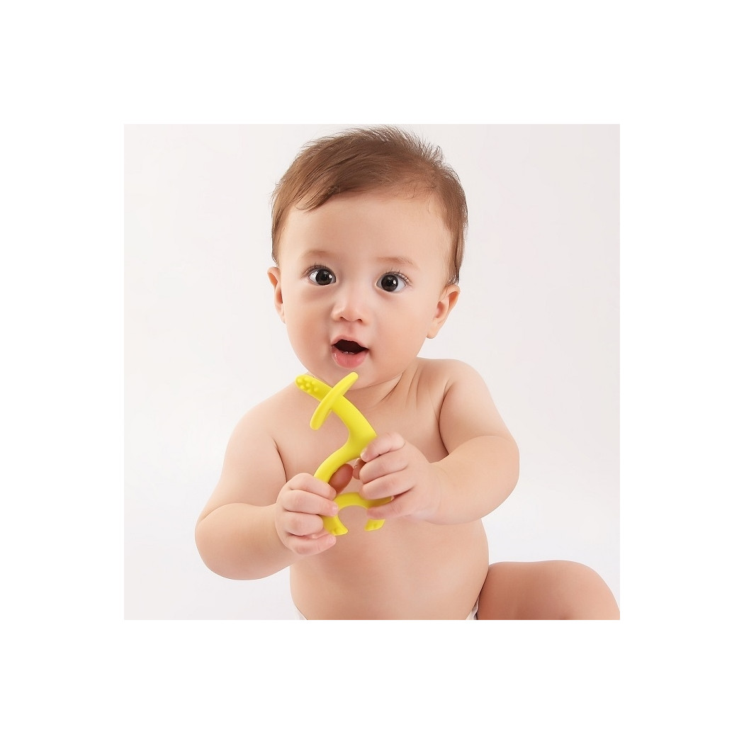 Eukaliptusowy Tańczący Słonik - Gryzak Silikonowy - Mombella