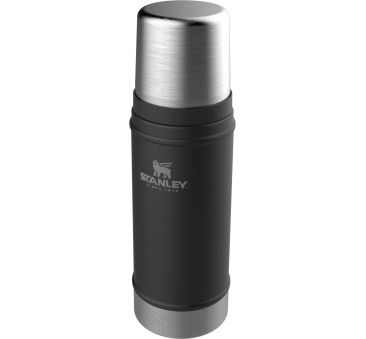 Black Matte 0.47L - Termos na Napoje - Legendary Classic - Butelka Termiczna z Zakrętką-Kubkiem - Stanley