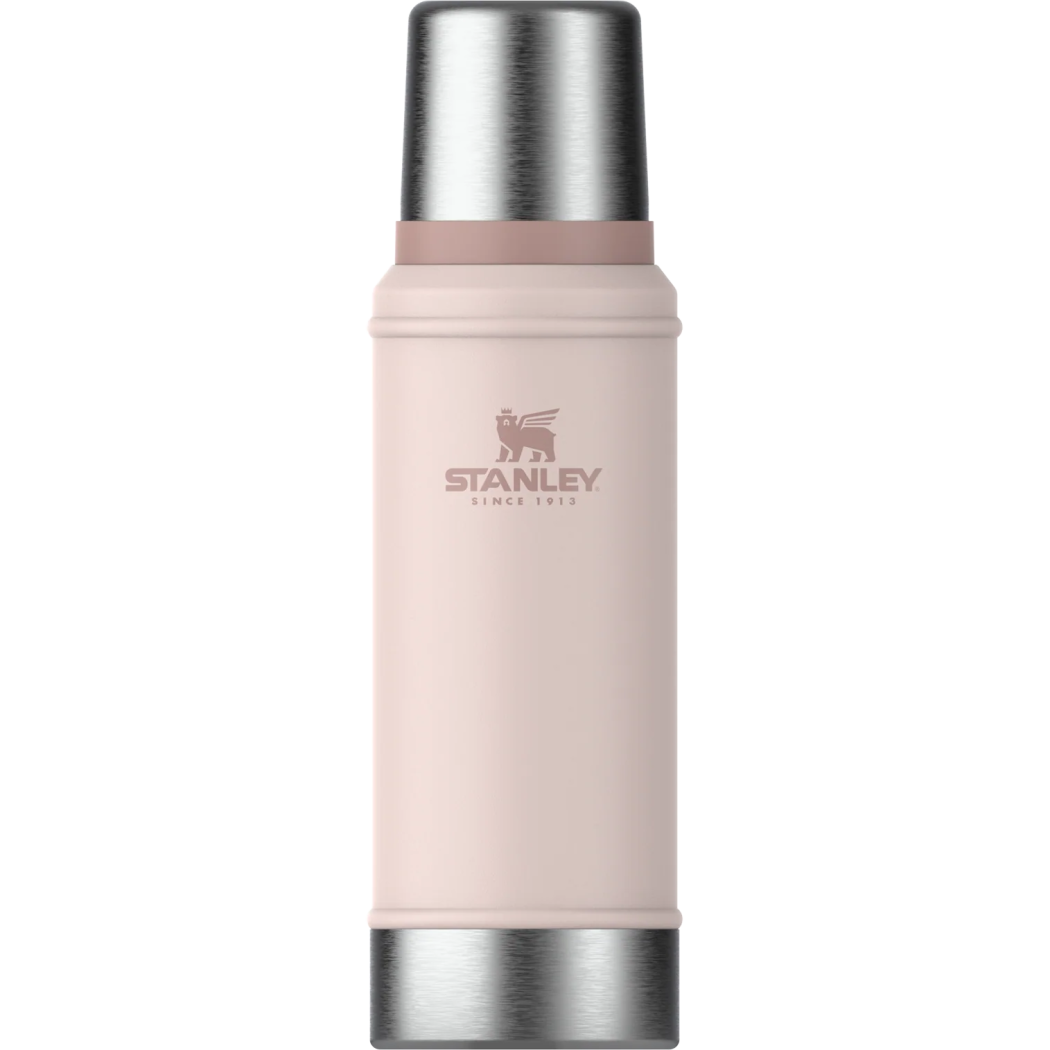 Rose Quartz 0.75L - Termos na Napoje - Legendary Classic - Butelka Termiczna z Zakrętką-Kubkiem - Stanley
