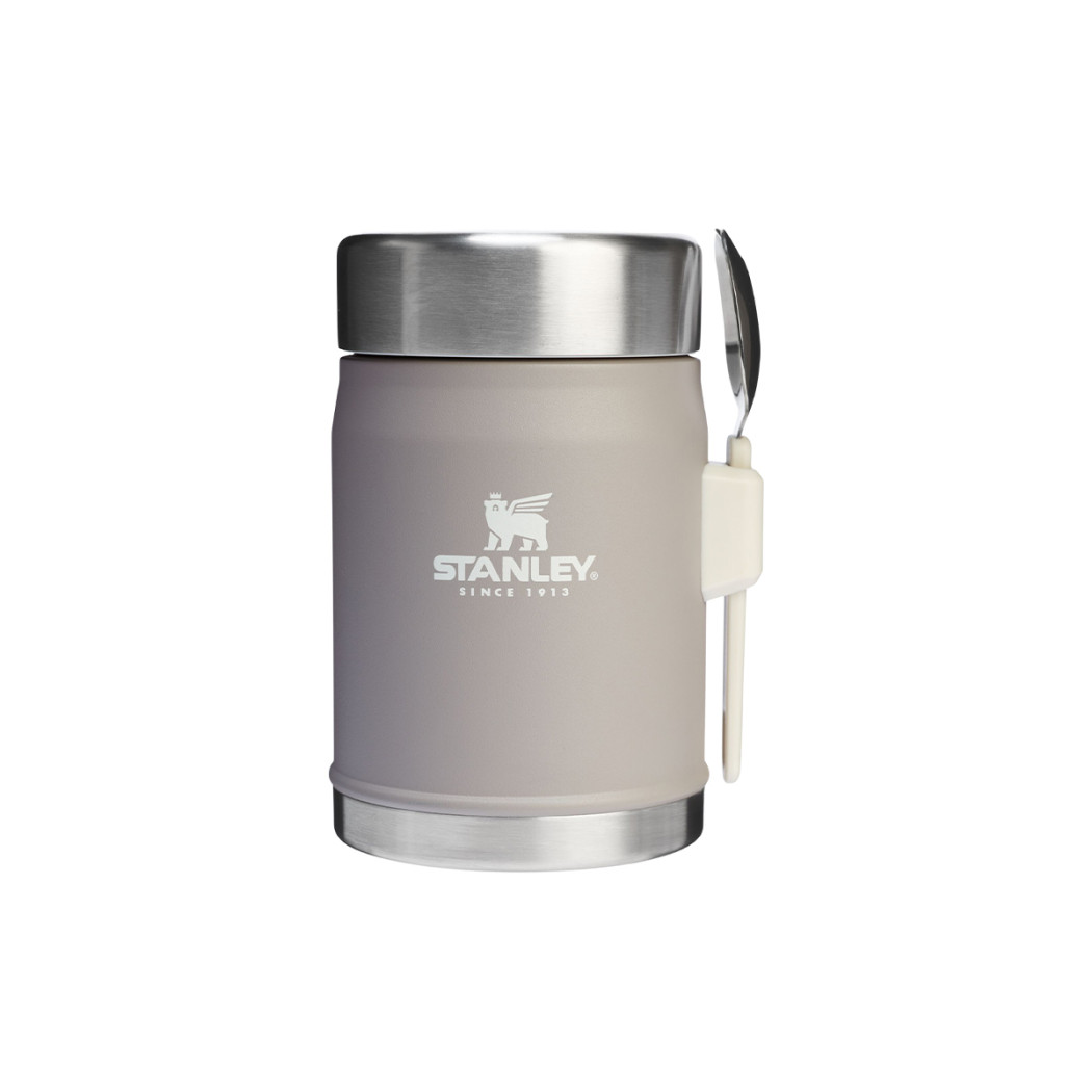 Ash Popielaty Termos 0.4L - Termos Obiadowy z Łyżkowidelcem Spork - Stanley