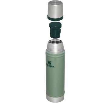 Hammertone Green 0.59L - Termos na Napoje - Legendary Classic - Butelka Termiczna z Zakrętką-Kubkiem - Stanley