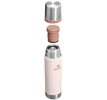 Rose Quartz 0.59L - Termos na Napoje - Legendary Classic - Butelka Termiczna z Zakrętką-Kubkiem - Stanley