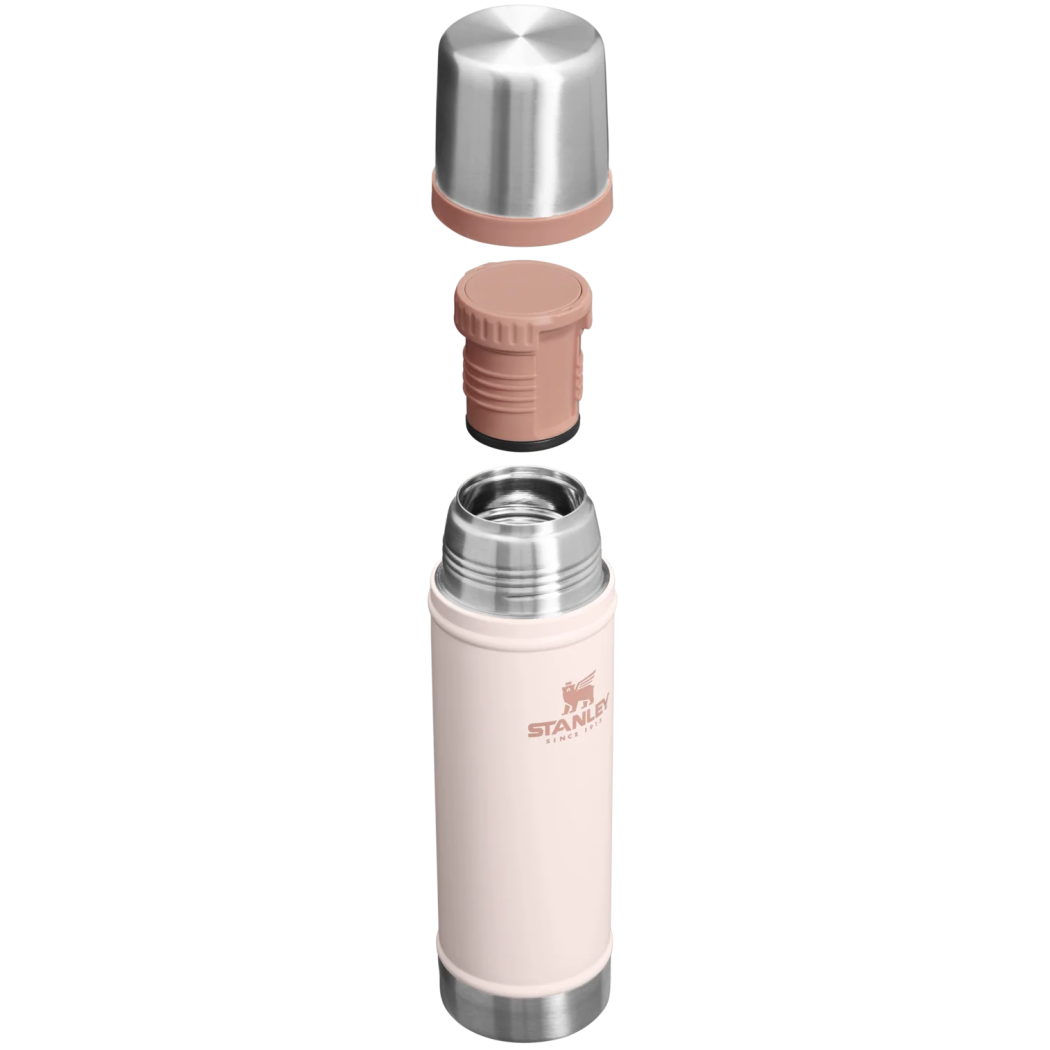 Rose Quartz 0.59L - Termos na Napoje - Legendary Classic - Butelka Termiczna z Zakrętką-Kubkiem - Stanley