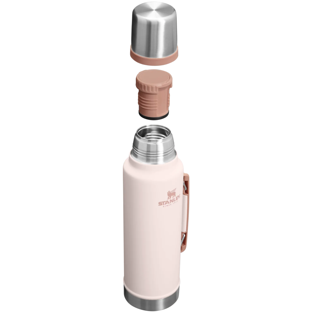 Rose Quartz 1.4L - Termos na Napoje - Legendary Classic - Butelka Termiczna z Zakrętką-Kubkiem - Stanley