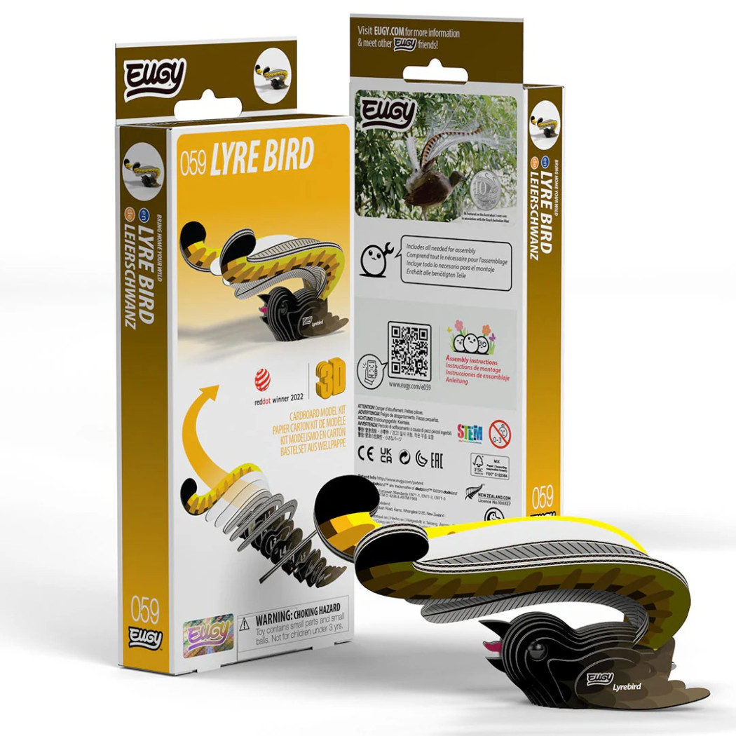 Ptak Lirogon Wspaniały - Eko Układanka 3D - Eugy