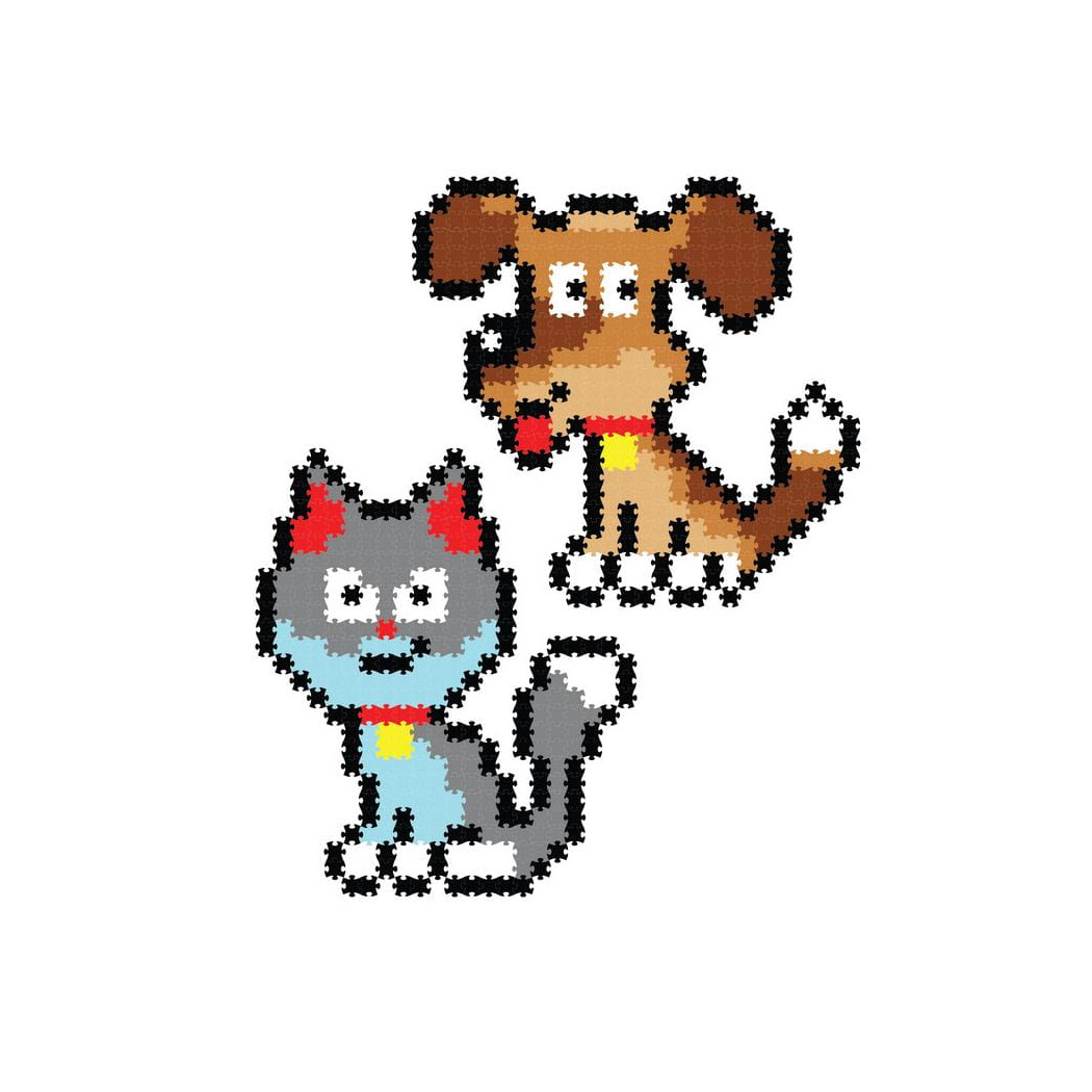 Zwierzęta Domowe - Puzzelki Jixelz - Mini Puzzle Piksele 700 elementów - Fat Brain Toys