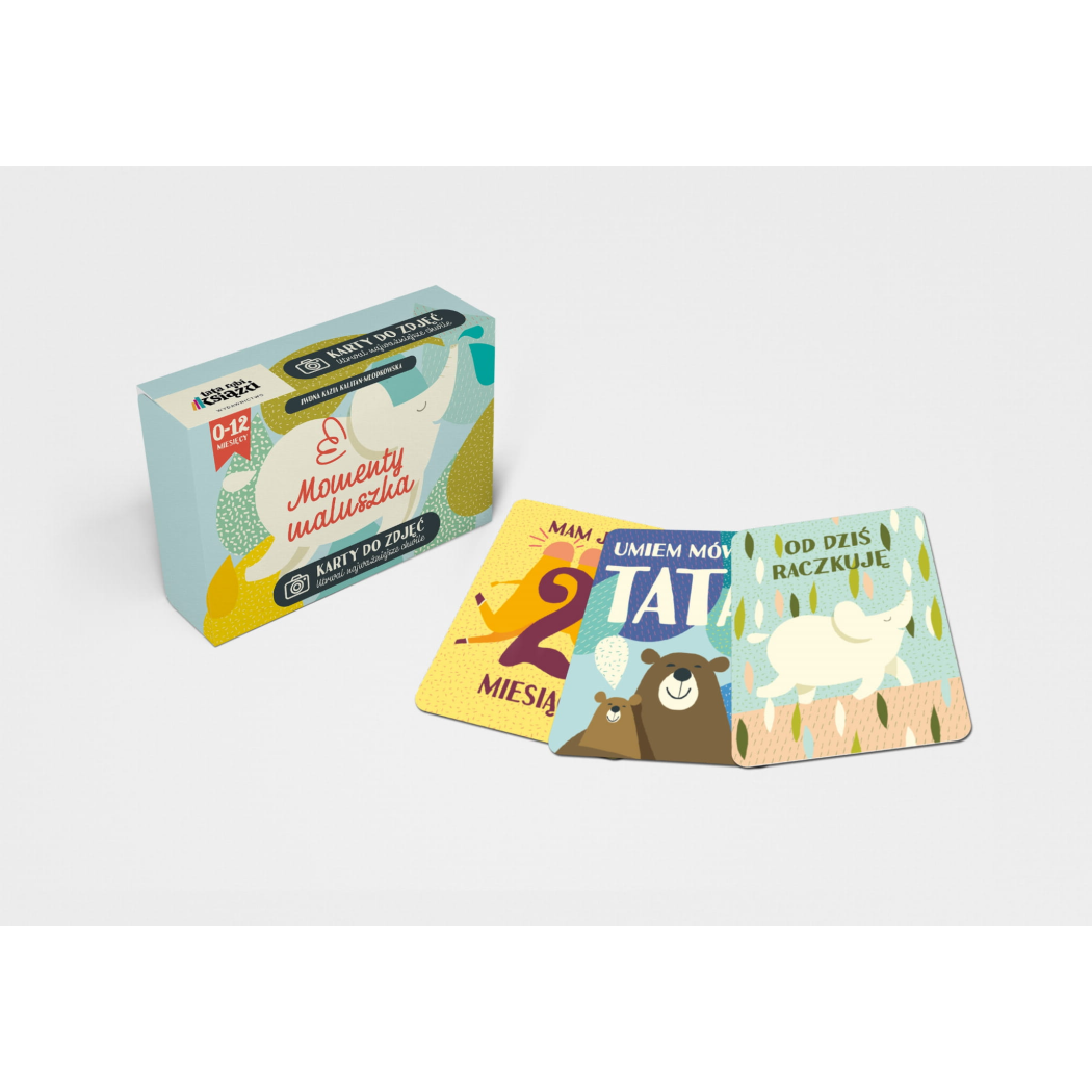 Momenty Maluszka - 30 Wspomnień - Karty do Zdjęć na Pamiątkę Pierwszego Roku Życia - Tata Robi Książki