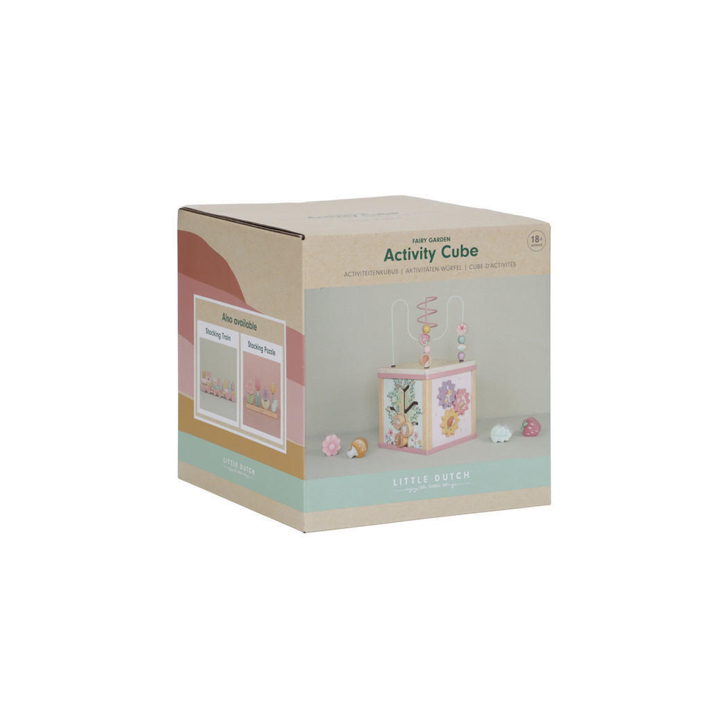 Fairy Garden - Drewniana Kostka Edukacyjna Aktywizująca Manipulacyjna - Little Dutch