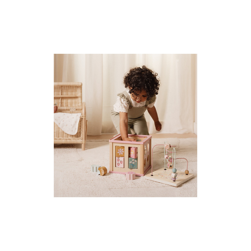 Fairy Garden - Drewniana Kostka Edukacyjna Aktywizująca Manipulacyjna - Little Dutch