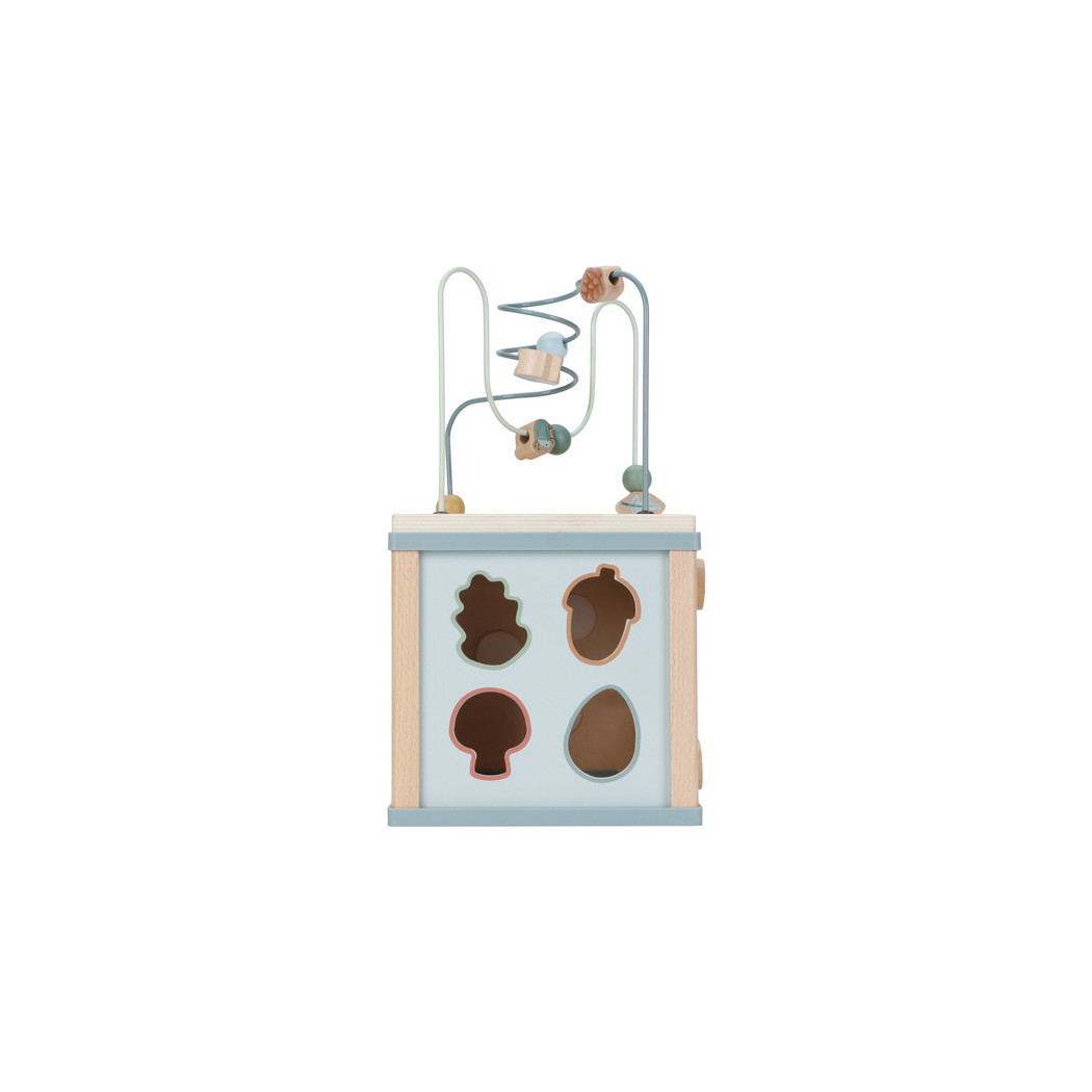 Forest Friends - Drewniana Kostka Edukacyjna Aktywizująca Manipulacyjna - Little Dutch