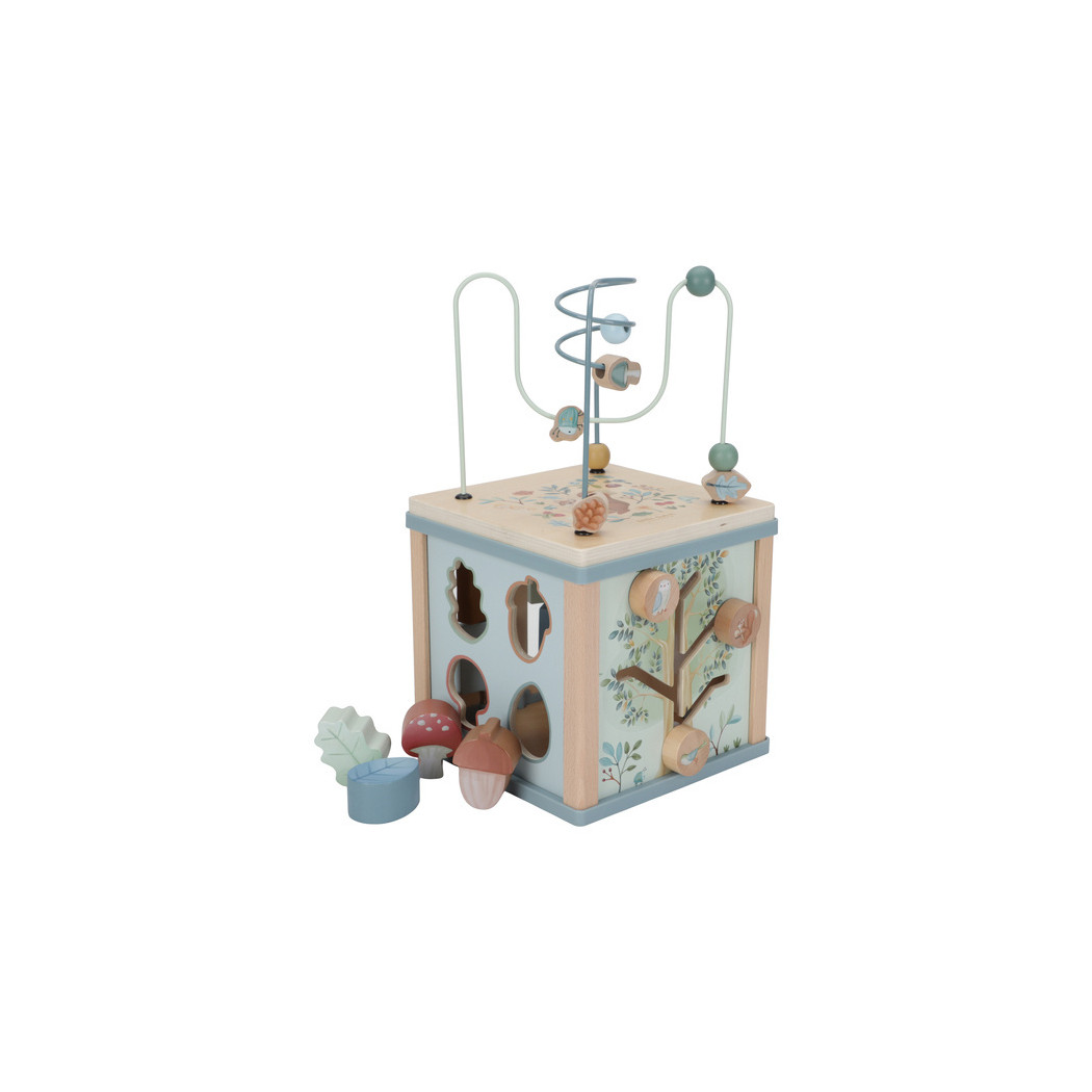 Forest Friends - Drewniana Kostka Edukacyjna Aktywizująca Manipulacyjna - Little Dutch