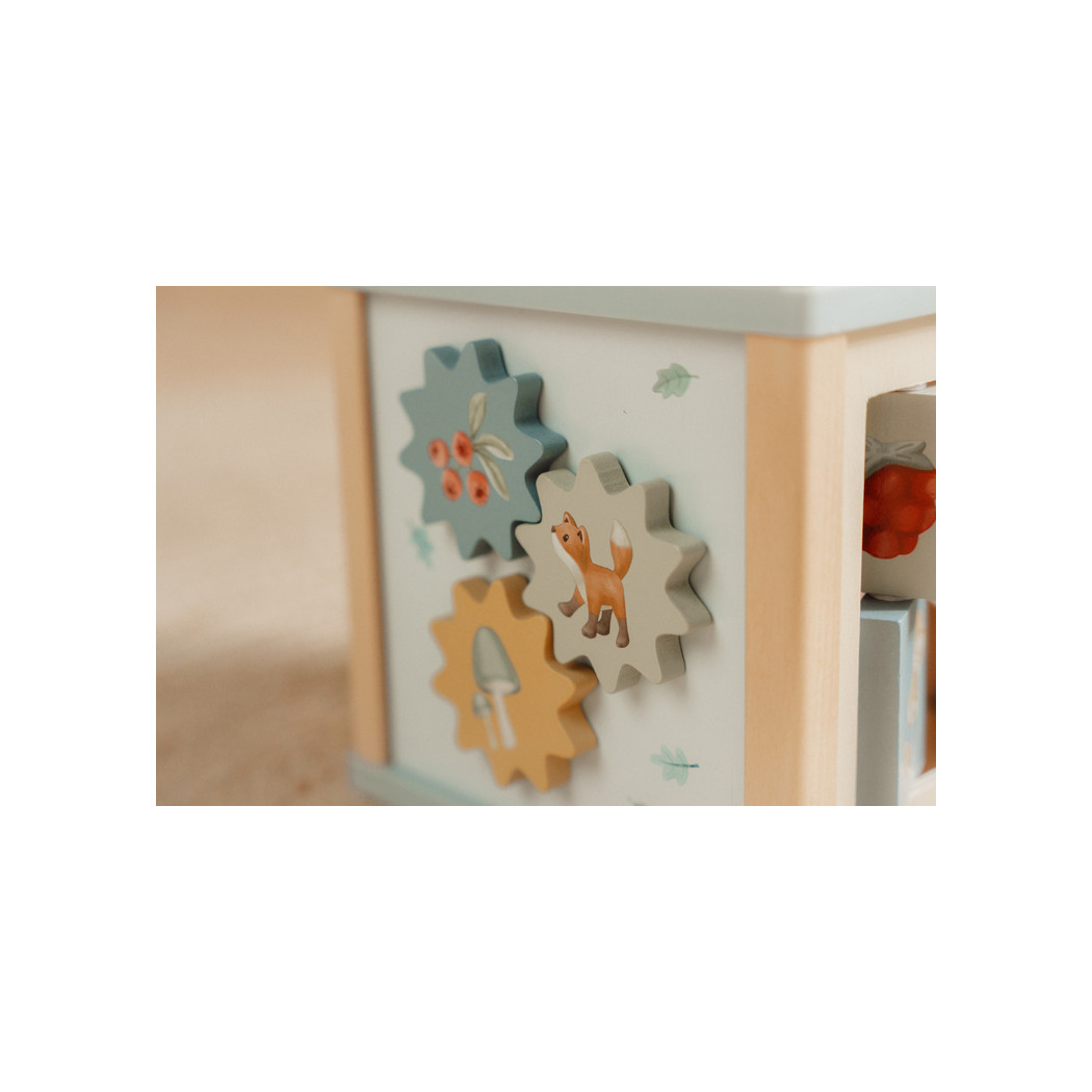 Forest Friends - Drewniana Kostka Edukacyjna Aktywizująca Manipulacyjna - Little Dutch