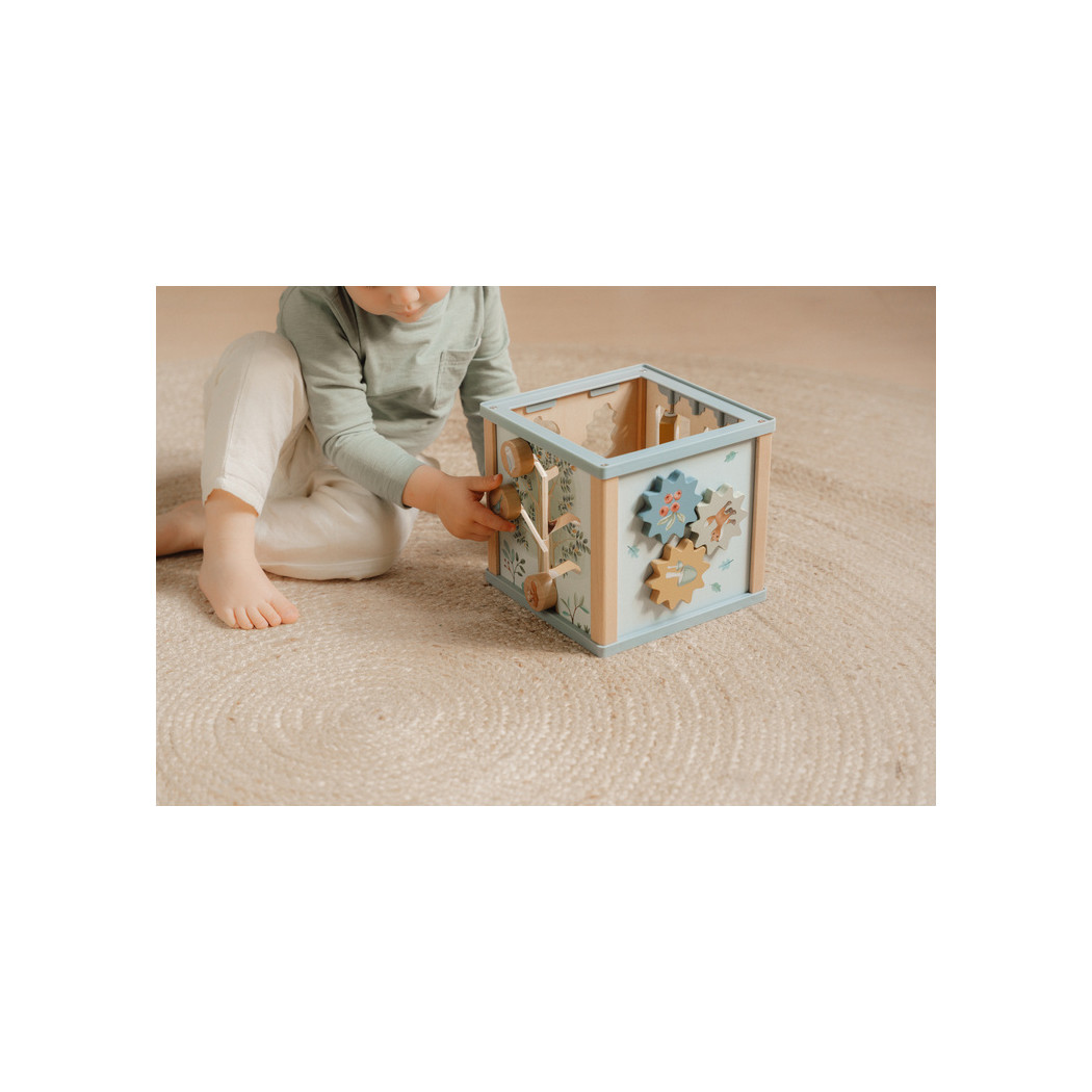 Forest Friends - Drewniana Kostka Edukacyjna Aktywizująca Manipulacyjna - Little Dutch