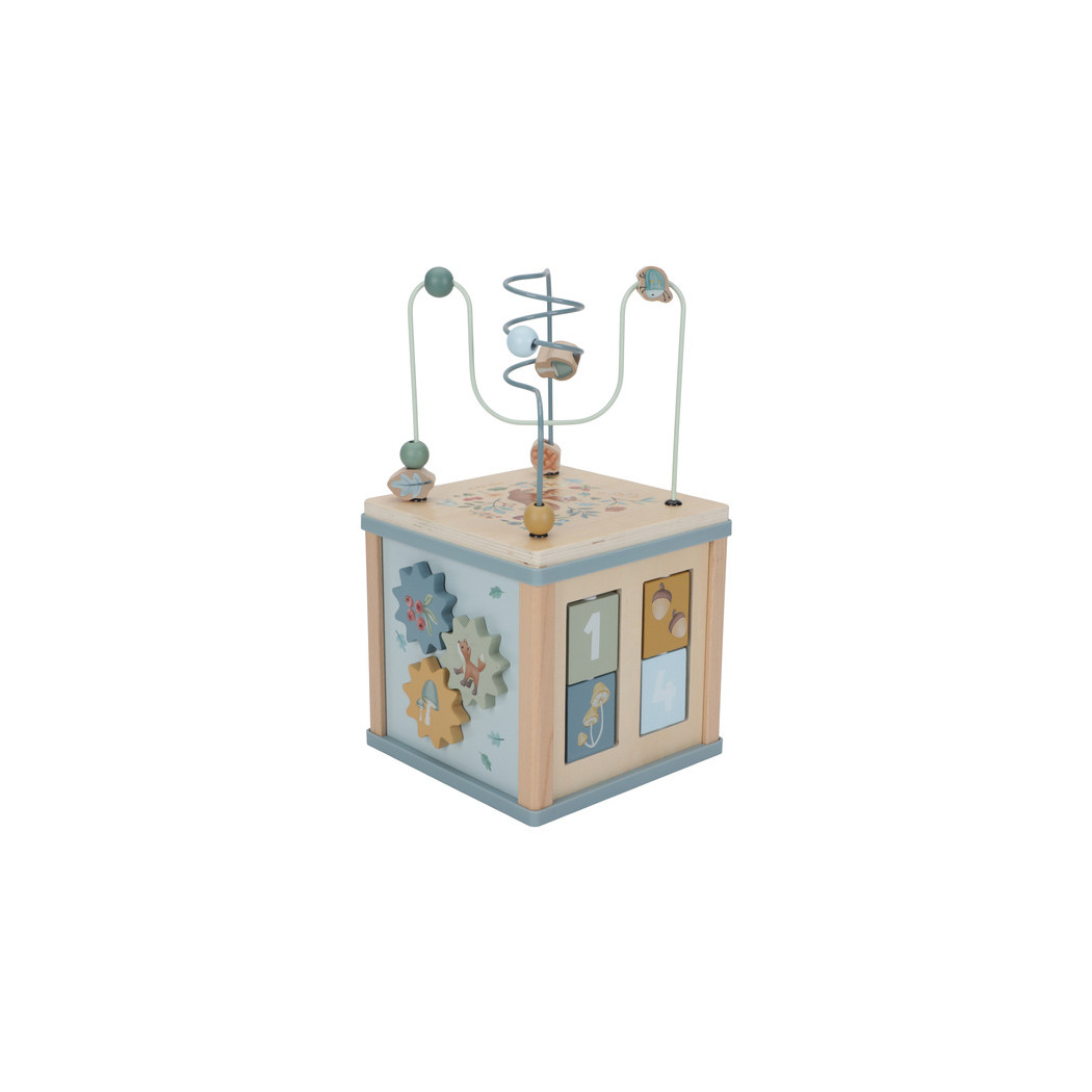 Forest Friends - Drewniana Kostka Edukacyjna Aktywizująca Manipulacyjna - Little Dutch