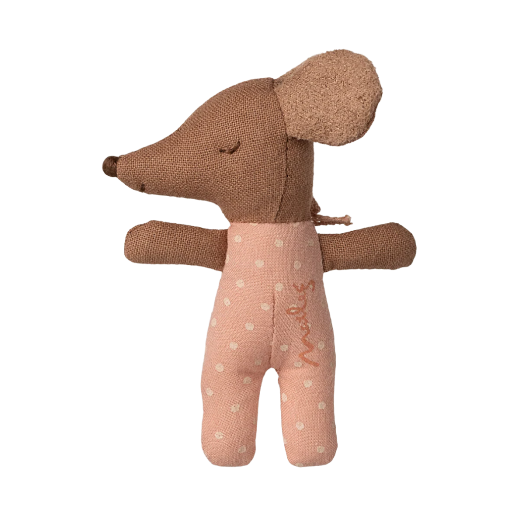 Myszka Dzidziuś Dziewczynka w Pudełku od Zapałek - Sleepy Wakey - Baby Mouse - Maileg