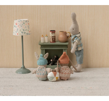 Beżowa Lampa Podłogowa - Świecąca - Akcesoria dla Myszek - Rozmiar Miniature - Maileg