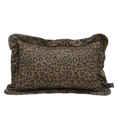 Leopard Choco - Bawełniana Poduszka do Spania XL z Falbaną - 50x70 cm - La Millou
