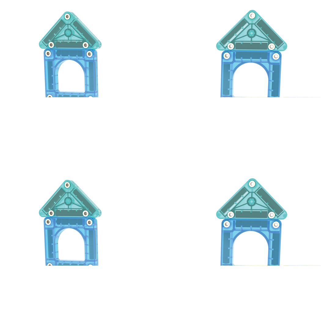 Winter Wonder - Podróżne Klocki Magnetyczne 26 elementów w Metalowym Pudełku - Travel Set - Magna-Tiles