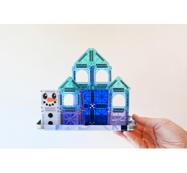 Winter Wonder - Podróżne Klocki Magnetyczne 26 elementów w Metalowym Pudełku - Travel Set - Magna-Tiles