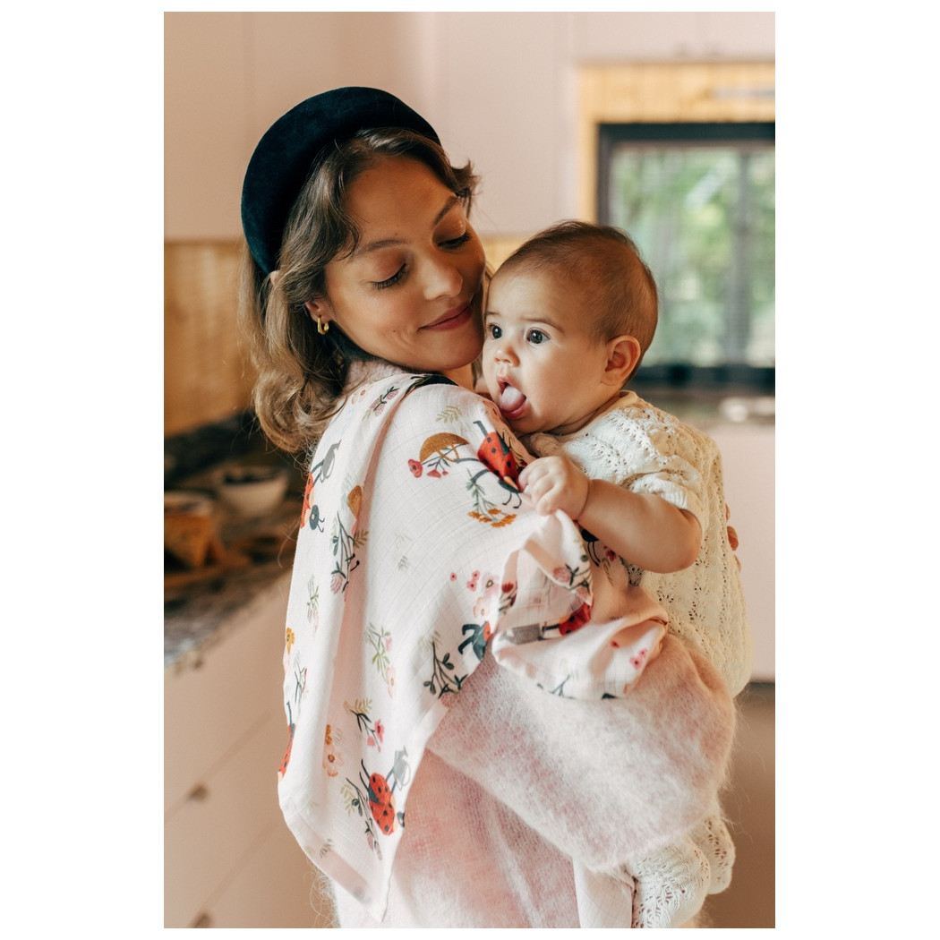 Heartbeat Pink - Zestaw Pieluszek - Pieluszka 100% Bamboo Muślin - 2 sztuki - La Millou