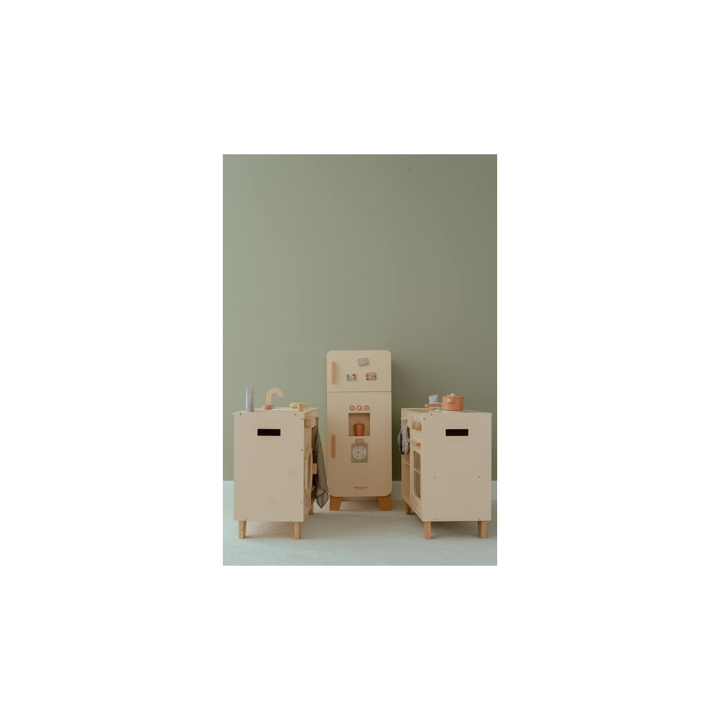 Pralka i Zlew - Duża Zabawka Drewniana - Odgrywanie Ról - Naczynia i Detergenty - Little Dutch