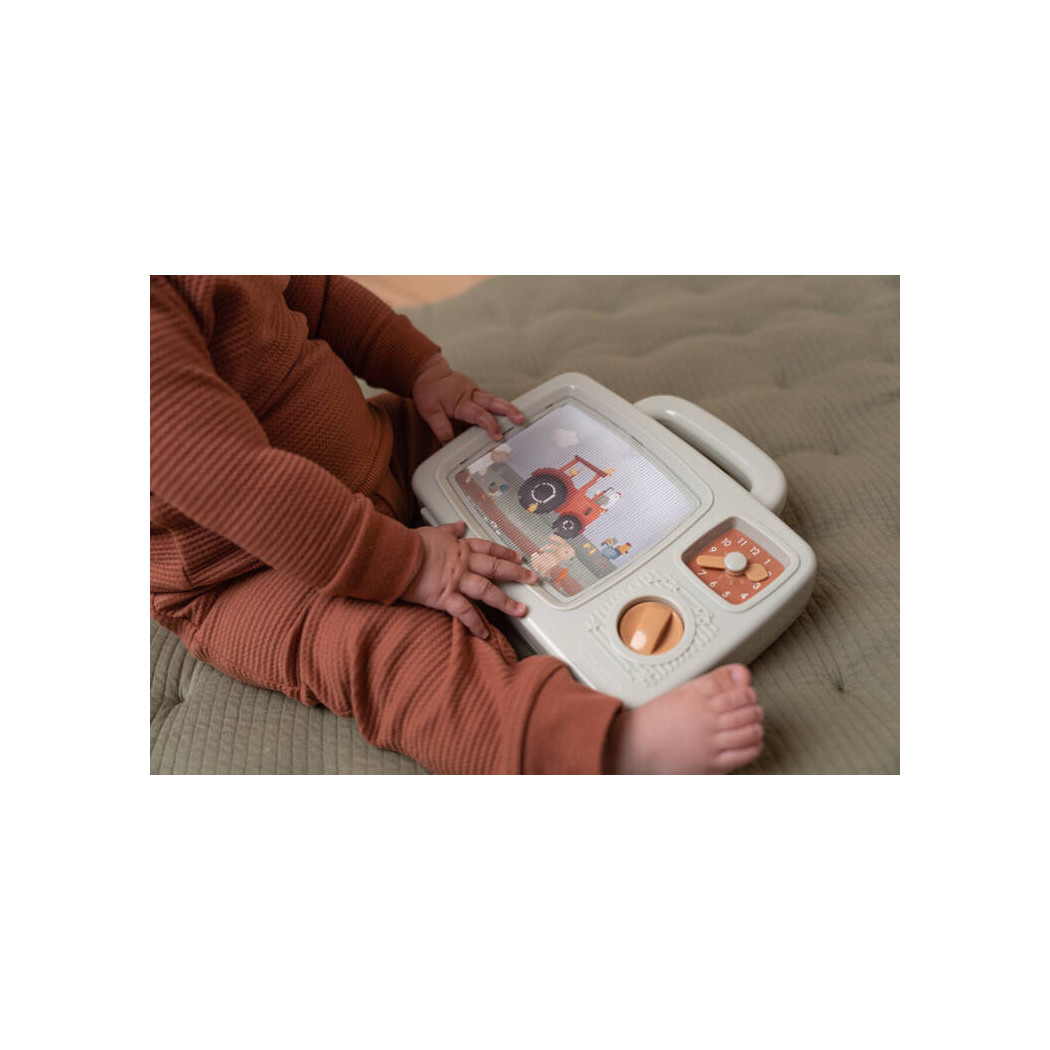 Musical TV Little Farm - Pozytywka Telewizor Vintage - Melodie i Ruchome Obrazki - Little Dutch