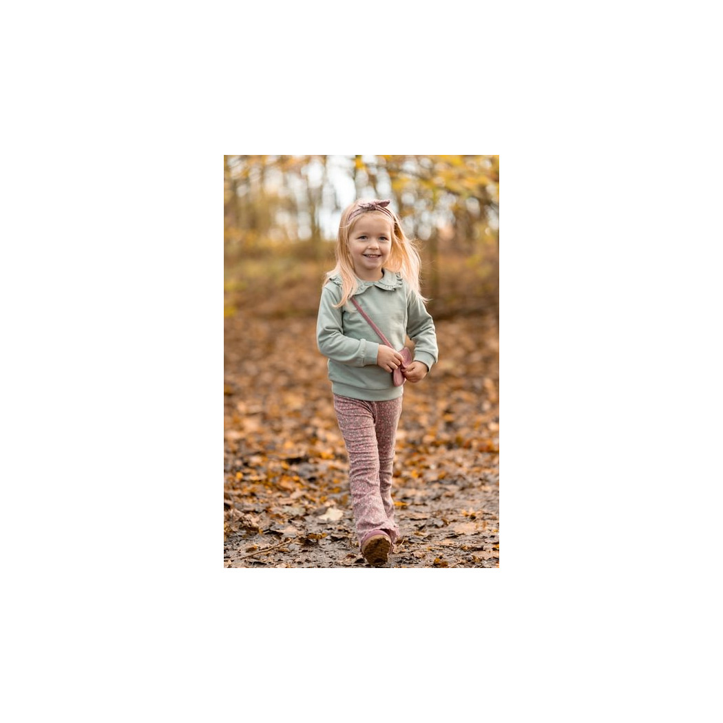 Haftowany Kwiatek - Różowa Torebka Kopertówka dla Dzieci - Little Dutch