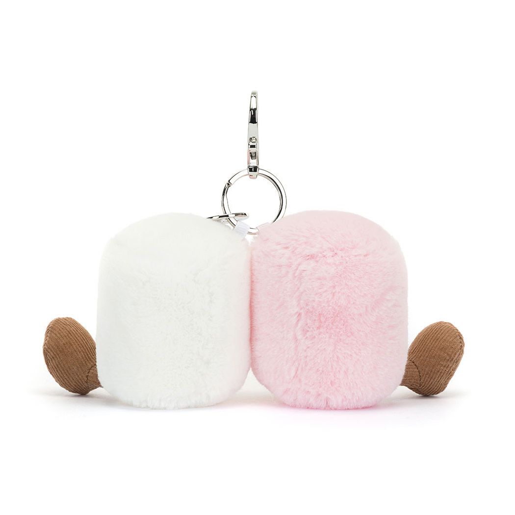 Breloczek Para Pianek - Wesołe Pianki Marshmallows - 15 cm - Pluszowa Ozdoba Maskotka Zawieszka - JellyCat