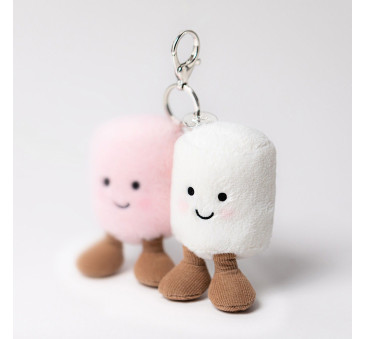Breloczek Para Pianek - Wesołe Pianki Marshmallows - 15 cm - Pluszowa Ozdoba Maskotka Zawieszka - JellyCat