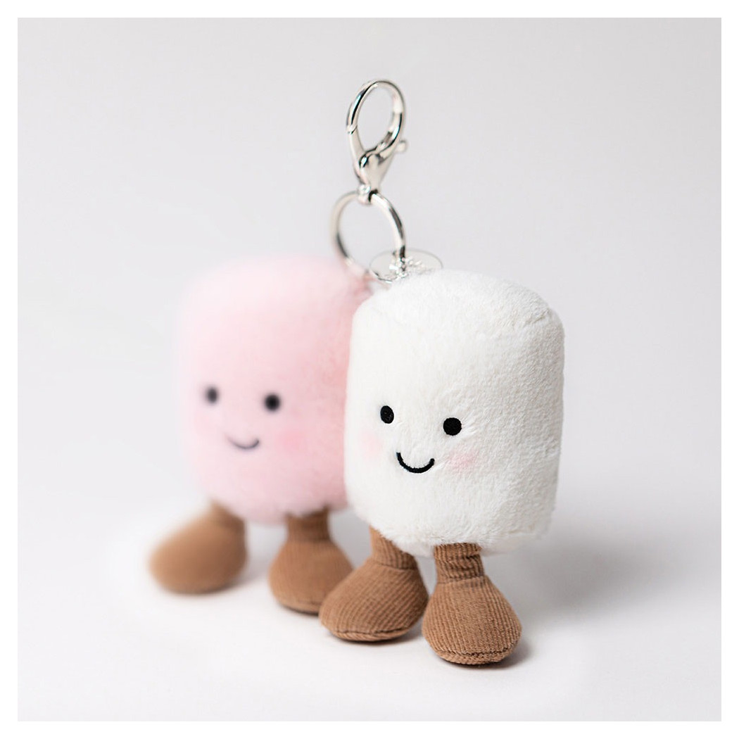 Breloczek Para Pianek - Wesołe Pianki Marshmallows - 15 cm - Pluszowa Ozdoba Maskotka Zawieszka - JellyCat