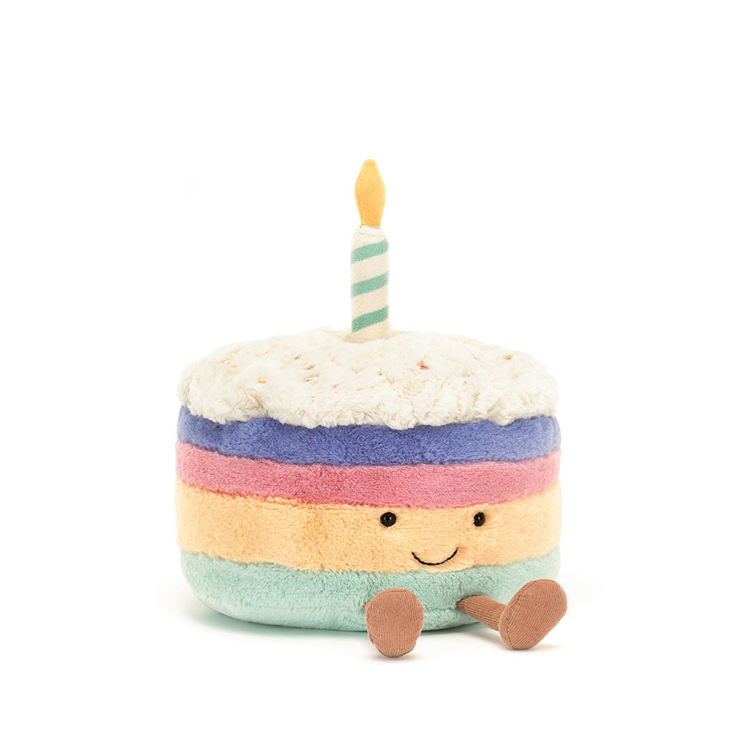 Tęczowy Urodzinowy Torcik - 18 cm - Maskotka Przytulanka - JellyCat