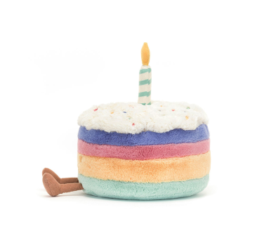 Tęczowy Urodzinowy Torcik - 18 cm - Maskotka Przytulanka - JellyCat